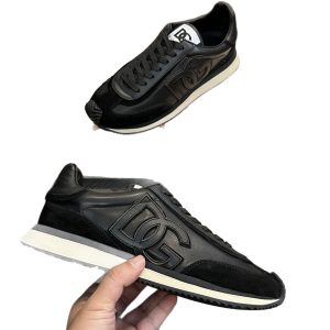 Foreign trade men's shoes DG new high-end cowhide splicing canvas platform casual sneakers cross-border European station – Image 5