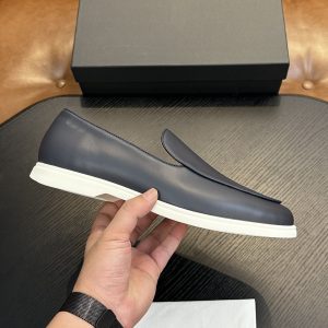 BOS cross-border new casual slip-on loafers mesh breathable plus size versatile one-foot leather casual men's shoes – Image 3