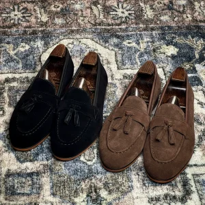 Swiscardin men's business high-end British suede shoes are handmade leather-trimmed loafers – Image 4