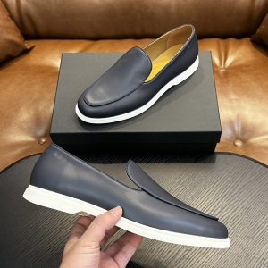 BOS cross-border new casual slip-on loafers mesh breathable plus size versatile one-foot leather casual men's shoes – Image 4