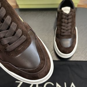 Cross-border ZEGN new men's spliced leather trendy sneakers Suede cowhide versatile casual sports men's shoes – Image 4