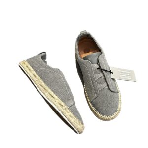 ZEGN cross-border new comfortable breathable canvas breathable casual men's board shoes are strap-free and slip-on shoes – Image 5