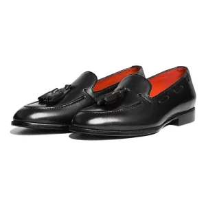 new men's lassoed tassel loafer small leather shoes British style red inner high-end handmade one-foot leather shoes – Image 3
