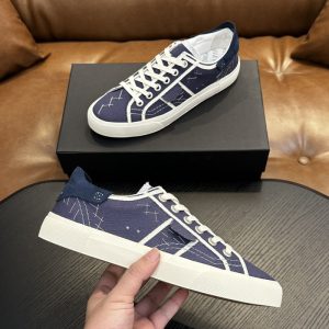 Kiton cross-border new thick-soled explosive sneakers, fashion canvas casual shoes, jacquard cloth white shoes – Image 4