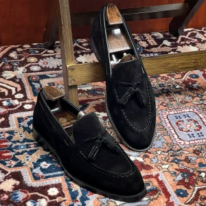Swiscardin European high-end suede shoes men's casual leather shoes are handmade loafers – Image 4