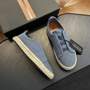 ZEGN cross-border new comfortable breathable canvas breathable casual men's board shoes are strap-free and slip-on shoes – Image 4