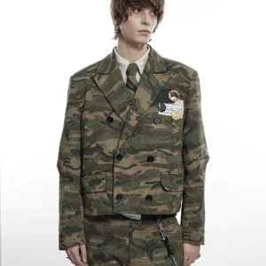 TODAY'S YOUTH FACEONLAB CAMOUFLAGE DESIGN LAPEL JACKET BLAZER ORIGINAL DESIGN – Image 4